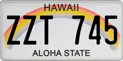 HI license plate ZZT745