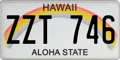 HI license plate ZZT746