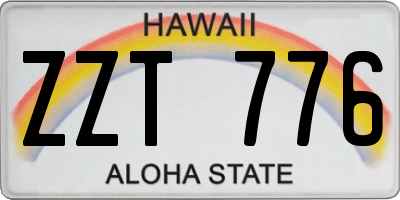 HI license plate ZZT776