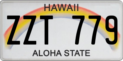 HI license plate ZZT779