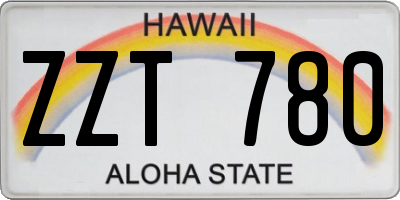 HI license plate ZZT780