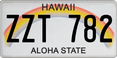 HI license plate ZZT782