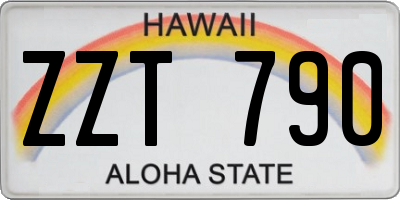 HI license plate ZZT790