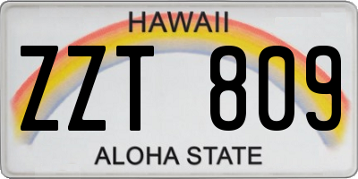 HI license plate ZZT809