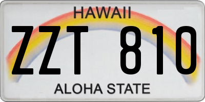 HI license plate ZZT810