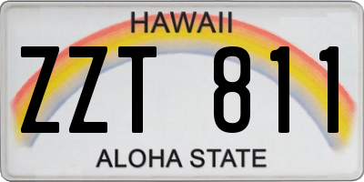 HI license plate ZZT811