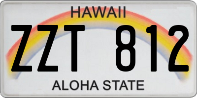 HI license plate ZZT812