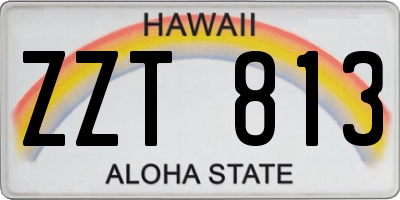 HI license plate ZZT813