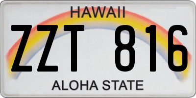 HI license plate ZZT816