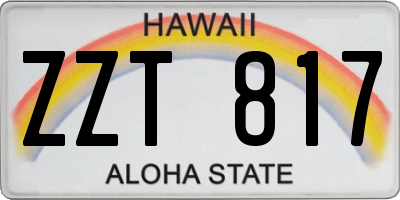 HI license plate ZZT817