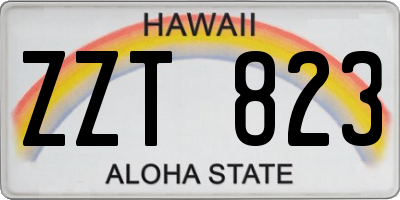 HI license plate ZZT823