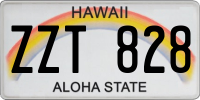 HI license plate ZZT828