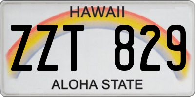 HI license plate ZZT829