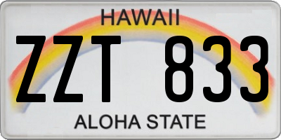 HI license plate ZZT833