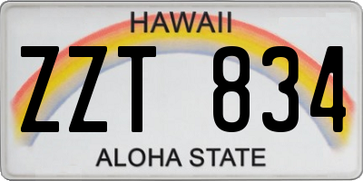 HI license plate ZZT834