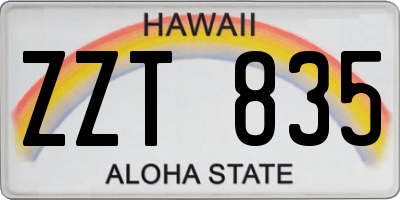 HI license plate ZZT835