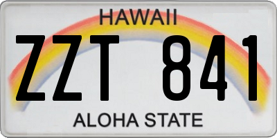 HI license plate ZZT841