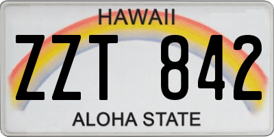 HI license plate ZZT842