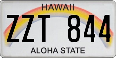 HI license plate ZZT844