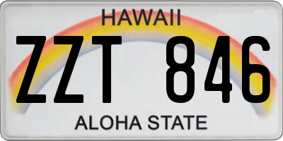 HI license plate ZZT846