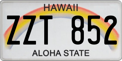 HI license plate ZZT852