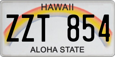 HI license plate ZZT854