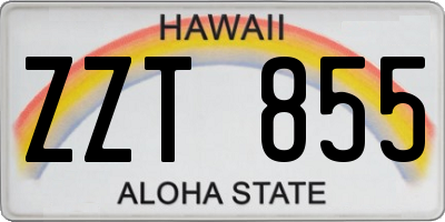 HI license plate ZZT855