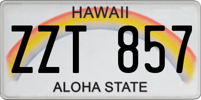 HI license plate ZZT857