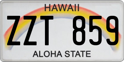 HI license plate ZZT859