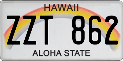 HI license plate ZZT862