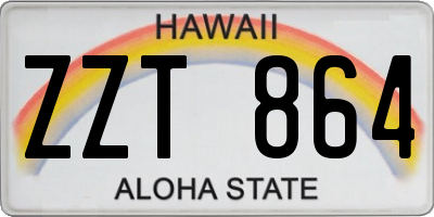 HI license plate ZZT864