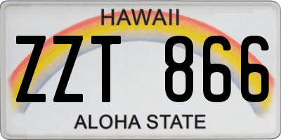 HI license plate ZZT866