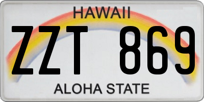 HI license plate ZZT869