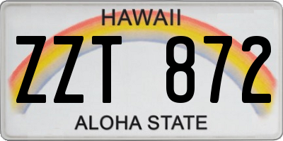 HI license plate ZZT872