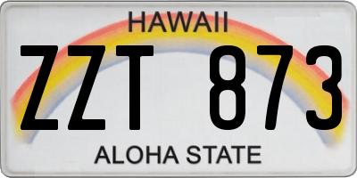 HI license plate ZZT873