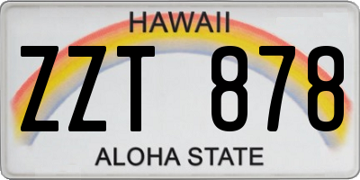 HI license plate ZZT878