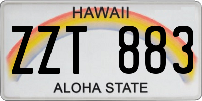 HI license plate ZZT883