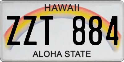 HI license plate ZZT884