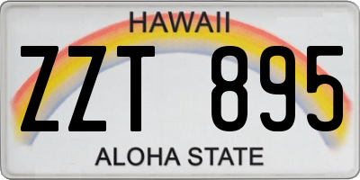 HI license plate ZZT895