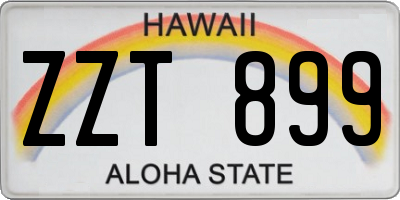 HI license plate ZZT899