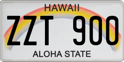 HI license plate ZZT900