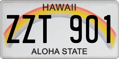 HI license plate ZZT901