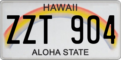 HI license plate ZZT904