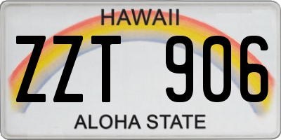 HI license plate ZZT906