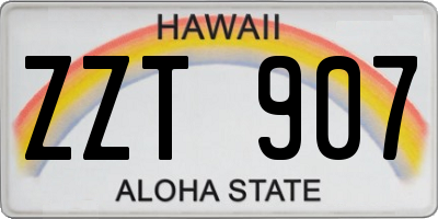 HI license plate ZZT907