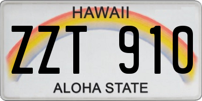 HI license plate ZZT910