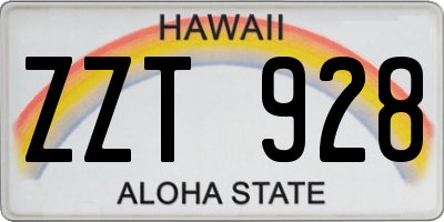 HI license plate ZZT928