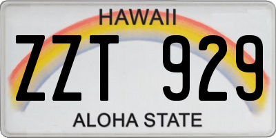 HI license plate ZZT929