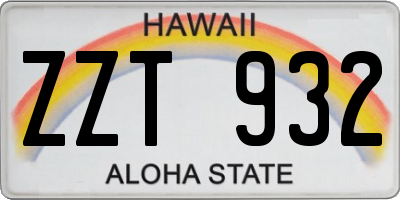 HI license plate ZZT932