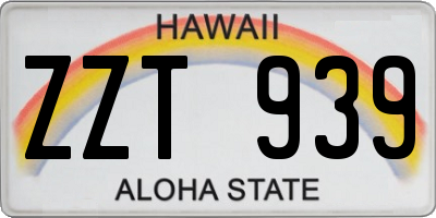 HI license plate ZZT939